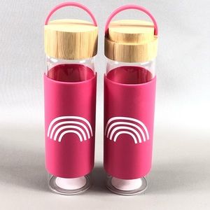 Garden Party Glass Water Bottle Set of 2